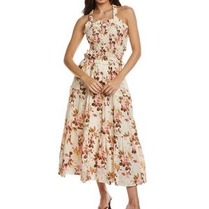 Sea New York Floral Smocked Apron Dress, NWT